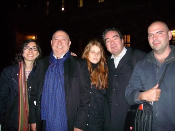 Da destra: Davide Tedeschini, Beppe Sebaste, Christian Boltanski